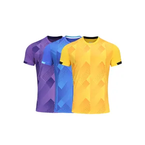 사용자 정의 남자 축구 티셔츠 인쇄 자신 만의 로고 승화 최신 디자인 축구 저지 셔츠