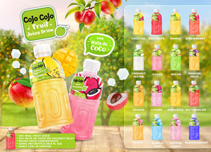 Oem/odm-320 ml vinut cojo cojo nước trái cây với NATA de Coco nước trái cây Ổi-Nhãn hiệu riêng nước giải khát nhà máy Việt Nam - Product Image 4