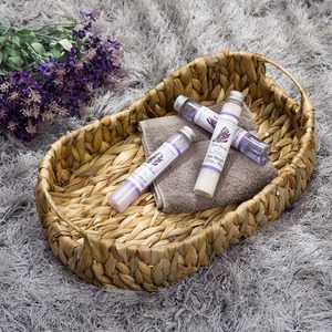 Bandeja de servicio decorativa de jacinto de agua natural al por mayor asas de mimbre de bambú ovaladas de tamaño personalizado multiusos King Craft Viet - Product Image 3