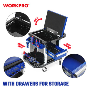 WORKPRO Heavy Duty <strong>Workshop</strong> Creeper Seat With Drawers Garage <strong>Stool</strong> - Product Image 6