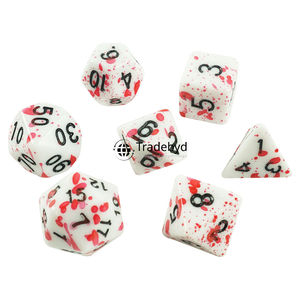Elegante Juego de Dados Poliédricos de Hueso Artesanal - Duradero y Ecológico de 7 Piezas para Juegos de Rol y de Mesa Tradebyd - Product Image 2
