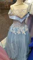 Modisches Hochwertiges Perlenbesetztes Natürliches A-Linien-Blumenkleid für Damen Neues Design Vintage Bestseller Super Stilvolles Abendkleid