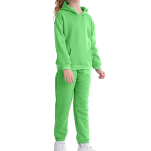 ชุดวอร์มเด็กแบบยูนิเซ็กซ์ 2 ชิ้น ผ้าฟลีซ พิมพ์ลายรักษ์โลก เสื้อฮู้ดระบายอากาศ กางเกงจ็อกเกอร์ ไซส์พลัส สำหรับเด็กผู้หญิง ปี 2026 - Product Image 1