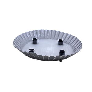 Super Quality Metal Oval Tray Advent Candle Holder Wholesale Iron <b>Black</b> Color for Christmas Decor Handmade Customized in Bulk - Product Image 4