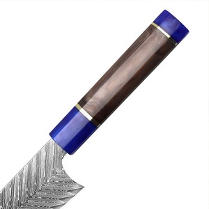 Venta al por mayor pedidos a granel personalizados OEM ODM servicio profesional japonés Damasco acero cocina Chef cuchillo con mango de resina - Product Image 2