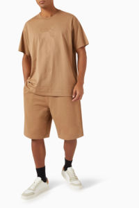 Ensemble chemise et short d'été 2026 pour homme, 2 pièces, bleu ciel, col rond, t-shirt et short ajustés - Product Image 5