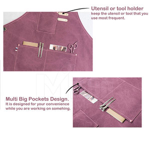Tablier de barbier imperméable et respirant de nouvelle conception avec bandoulière multi-poches et options personnalisables - Product Image 4