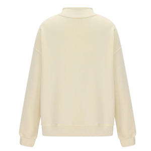 Vente en gros de polaire en polyester/coton de haute qualité, léger, col montant, brodé, épaules tombantes, uni, respirant - Product Image 4