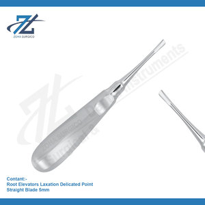 Root Elevator Straight blade 5mm High Quality Stainless Steel Dental Surgical Root Elevator Instruments Manufacturer Pakistan - Product Image 2
