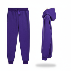 Ventes en gros de sweats à capuche surdimensionnés unisexes, logo personnalisé, sweats à capuche épais vierges, ensembles de survêtement, molleton lourd, ensembles de sweats à capuche pour hommes en coton - Product Image 3