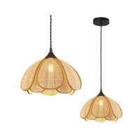 Plafonnier suspendu en rotin et jute tissé à la main Boho lueur durable Plafonnier suspendu artisanal pour une vie écologique et moderne