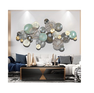 ตกแต่งผนังสีพาสเทลตกแต่งผนังโลหะแบบแขวนผนังศิลปะผนังสำหรับตกแต่งบ้านห้องนั่งเล่น - Product Image 3