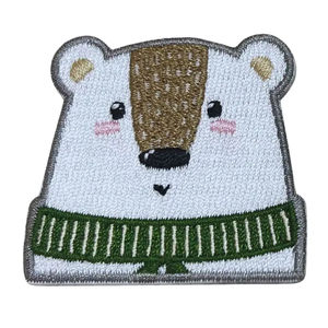 Patchs brodés en forme de cœur avec logo de dessin animé 3D personnalisé pour vêtements et chapeaux d'enfants, à coudre ou à repasser, motifs animaux en gros - Product Image 2