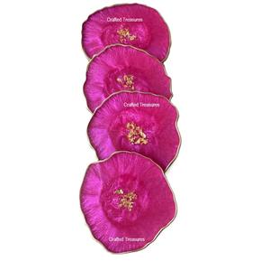 Resin coasters designed with eco friendly plant based materials suitable for homes focusing on <b>organic</b> living principles - Product Image 2