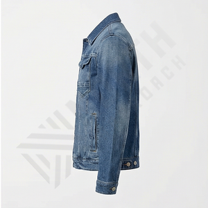 Chaqueta Vaquera de Invierno Personalizada para Hombre, Estilo Vintage, Transpirable, Exterior de Nailon y Algodón, Teñido Liso con Pigmento - Product Image 3