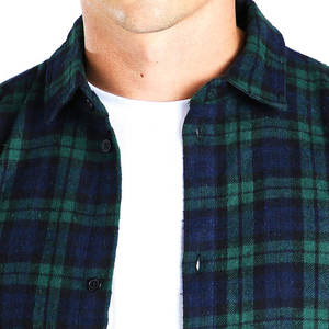 Chemise en flanelle à carreaux de couleur personnalisée tendance en gros, manches longues, décontractée, vêtements d'hiver, qualité supérieure, respirante, boutons en corne - Product Image 6