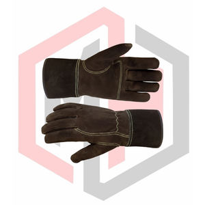 Guantes de Trabajo de Cuero Resistentes al Calor, Guantes de Soldadura de Cuero Vacuno Resistentes y Duraderos, Resistentes a Desgarros, Anti-Cortes, para Bomberos - Product Image 6