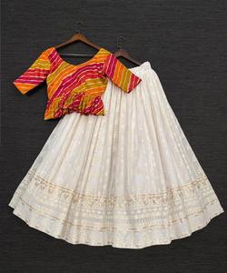 Designer moderne Georgette séquence broderie travail Lehenga Choli prêt-à-porter fête tenue de fête adultes vente chaude mariages - Product Image 5