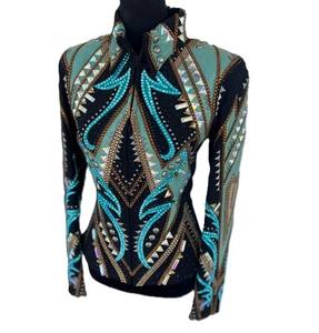 Chaqueta ecuestre de cierre de cremallera elegante y elegante de primera calidad para equitación occidental Suministro ODM transpirable - Product Image 2