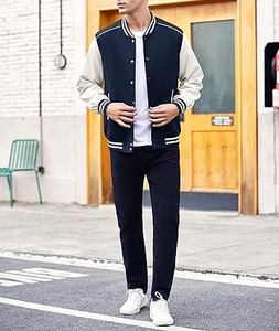 Chaqueta Bomber de pana de alta calidad para hombre Diseño de béisbol Letterman personalizado para mantener el calor en invierno - Product Image 2