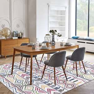 Handmade Washable Kilim <b>Rug</b> with Red Medallion Design Abstract Hallway Pattern Industrial <b>Boho</b> Style-Netline Home RW1005 - Product Image 6