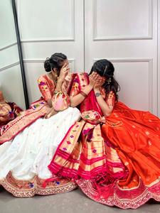 Diseñador Heavyv Jacquard Silk con tejido Zari Work Formal Quick Dry Party Wear Wedding Lehenga Choli para adultos - Product Image 3