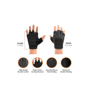 Adjustable wrist support gym gloves breathable mesh padded palm non slip design for weight lifting fitness workout - Product Image 3