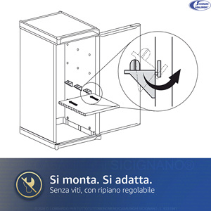 Armadietto Modulare in Resina a 1 Anta, Salvaspazio, con Ripiani Regolabili, Mobile Multiuso per Interni - Product Image 5