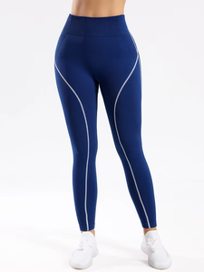 Leggings d'entraînement pour femmes Pantalon de yoga sans couture à l'épreuve des squats Collants de fitness à taille haute - Product Image 5