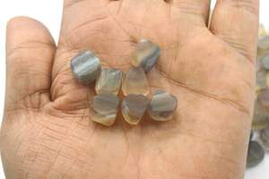 Piedras preciosas sueltas cortadas a mano de alta calidad de 25 piezas de 10-12 MM de fluorita natural para la fabricación de joyas - Product Image 3