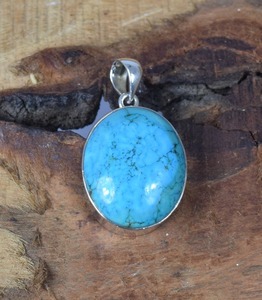 Estilo bohemio 925 plata esterlina turquesa piedra preciosa colgante joyería hecha a mano plata colgante joyería para mujer regalo de boda para ella - Product Image 4