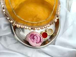 Hermosos Juegos de Cubiertos para Thali, Artesanías, Thal Posh para Recuerdos de Boda, Plato Decorativo para Pooja Aarti, Regalo para Karwa Chauth y Festivales - Product Image 5