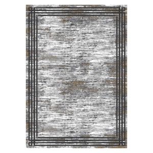 Tapis de salon LXDP-0807 gris argenté traditionnel oriental imprimé numériquement, lavable en machine, en chenille, antidérapant, vente en gros - Product Image 1