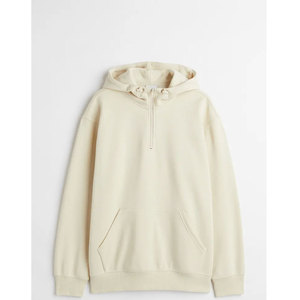 Sudadera con capucha para hombre al por mayor, 100% algodón, con media cremallera, hombros caídos, corte holgado y extragrande, personalizada OEM - Product Image 2