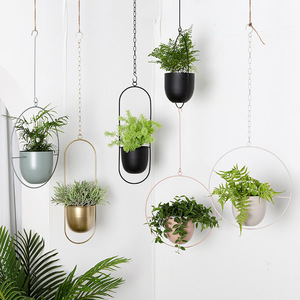 <span class=keywords><strong>Macetas</strong></span> Colgantes <span class=keywords><strong>de</strong></span> Metal para Flores, Decorativas para Balcón, con Cadena, Marca Pioneera - Product Image 1