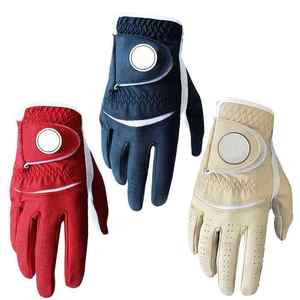 Gants de golf en cuir PU pour hommes tous temps avec marqueur de balle valeur 2 Pack gaucher droitier vente en gros - Product Image 2
