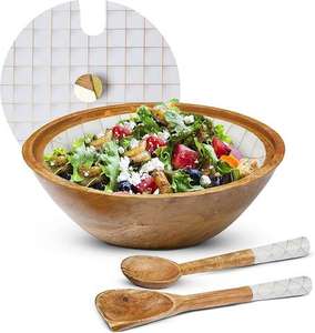 Tazón de Madera Ecológico Hecho a Mano con Adhesivo Esmaltado para Frutas, Bocadillos y Alimentos Secos, Accesorios de Vajilla Sostenible, Suministro Mundial - Product Image 5