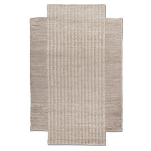 Alfombra Rectangular de Lana Hecha a Mano en Gris y Negro, Alfombra de Color Sólido para el Hogar, Pasillo, Sala de Estar, Dormitorio-HWL-440 - Product Image 1