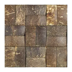 New arrivals creative coconut shell mosaic tiles premium quality coco wall tile products for export