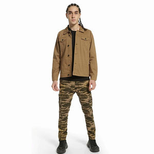 Vestes en jean à logo personnalisé de qualité supérieure, vestes de rue à fermeture à boutons avec deux poches avant pour adultes - Product Image 3