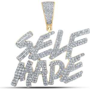 จี้ห้อยคอแบบฮิปฮอปหรูหรา สองสี ชุบโรเดียมเงินแท้ 925 ชุบทองคำขาวและทองเหลือง ประดับเพชรโมอิสซาไนต์ทรงเหลี่ยม พร้อมจี้ข้อความทำเอง - Product Image 1