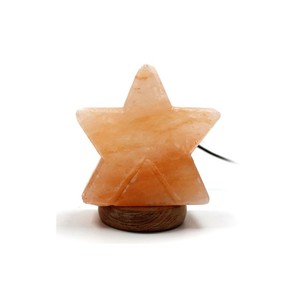 Lampe au sel de l'Himalaya rose en forme d'étoile sculptée par USB Artisanat naturel écologique pour la décoration de la maison Touche nautique et romantique - Product Image 3