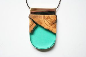 Vente chaude Articles De Mode Bois Résine Pendentif Collier Bohême À La Main En Bois Résine Pendentif Collier - Product Image 4