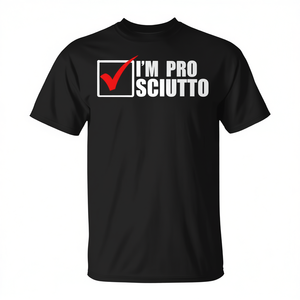 T-Shirt Pro Sciutto, Design original italien, chemise noire pour hommes - Product Image 2