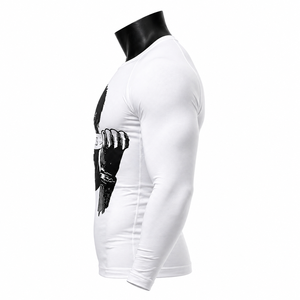 <b>Men</b>’s Long Sleeve Compression Shirt Graphic Print Gym Fitness Tight <b>Base</b> <b>Layer</b> Sportswear Custom OEM Wholesale - Product Image 4