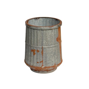 Juego de 2 macetas de bañera galvanizadas de Metal para bebidas con mango y macetas con acabado rústico para decoración de jardín - Product Image 2