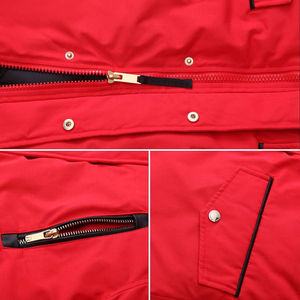 Veste parka matelassée imperméable pour femme, style moderne et confortable, style streetwear, poche zippée, col à capuche, poignets élastiques - Product Image 4