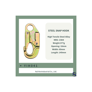 Gancho a presión de aleación de acero de alta resistencia YIH041 con resistencia a la rotura 23kN/5170LBS y acabado de zinc - Product Image 2