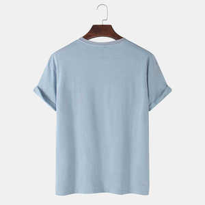 เสื้อยืดผ้าฝ้าย100% ออกแบบได้ตามต้องการรุ่นสำหรับผู้ชายไซส์พิเศษเสื้อธรรมดาโอเวอร์ไซส์ลายเรียบ - Product Image 2