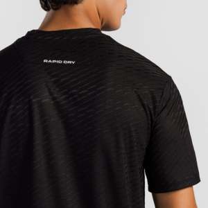 เสื้อยืด 21 Rapid Gym (สีดำ) ผ้าฝ้ายออร์แกนิค 100% พิมพ์ลายซิลค์สกรีนแบบอัดแน่น สำหรับออกกำลังกาย - Product Image 5